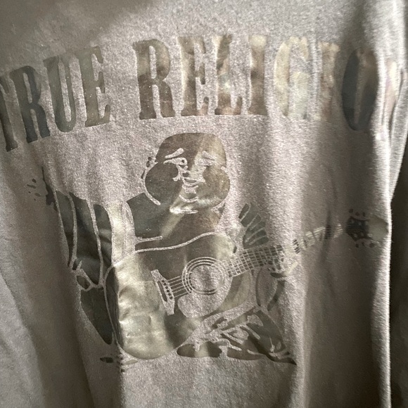 Mens Black True Religion Short Sleeve Hoodie. Size Large. - Picture 2 of 4